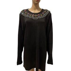Mister Noah Plus sweater dress Embellished Black